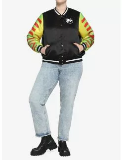 HUNIVERS Her Universe Jurassic World Jeep Bomber Jacket Plus Size -Deals Dresses Store 17221605 av2
