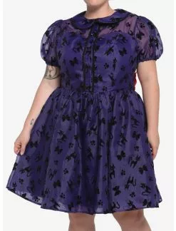 HUNIVERS Her Universe Studio Ghibli Kiki's Delivery Service Jiji Puffy Organza Dress Plus Size