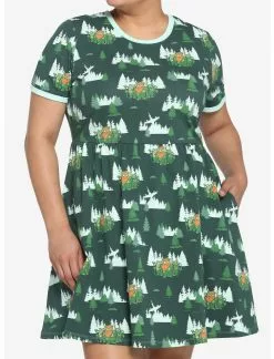 HUNIVERS Her Universe Star Wars Endor Ewok Ringer Dress Plus Size
