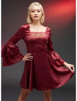 HUNIVERS House Of The Dragon Rhaenyra Targaryen Bell Sleeve Dress