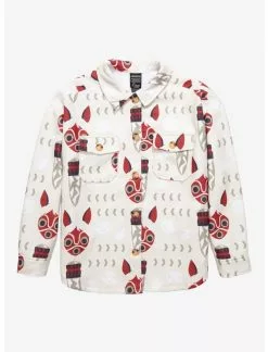 HUNIVERS Studio Ghibli Princess Mononoke San's Mask Polar Fleece Jacket Plus Size