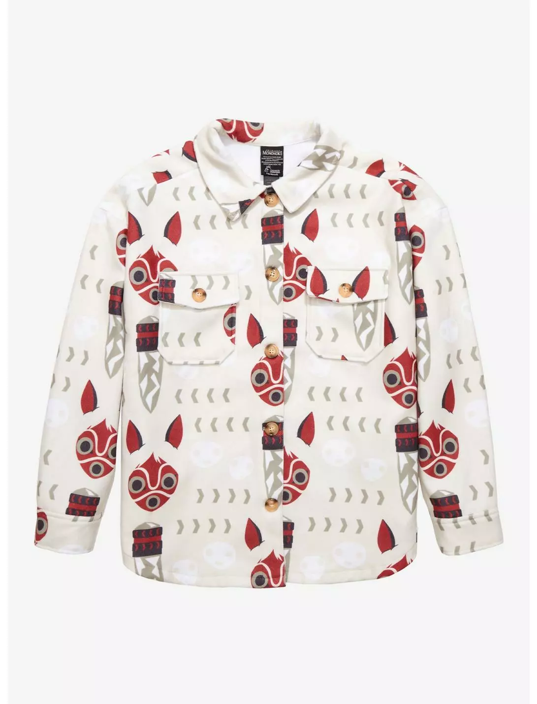 HUNIVERS Studio Ghibli Princess Mononoke San's Mask Polar Fleece Jacket Plus Size 1 HUNIVERS Studio Ghibli Princess Mononoke San's Mask Polar Fleece Jacket Plus Size