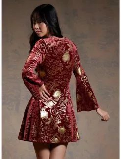 HUNIVERS Harry Potter Marauder's Map Velvet Dress -Deals Dresses Store 19543806 av2