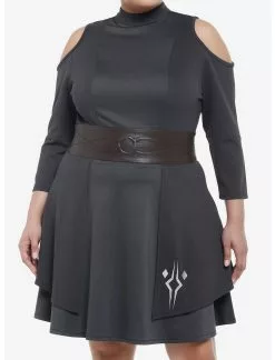 HUNIVERS Her Universe Star Wars The Mandalorian Ahsoka Cold Shoulder Dress Plus Size